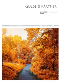 GULDE Newsletter Patents Q3 2025